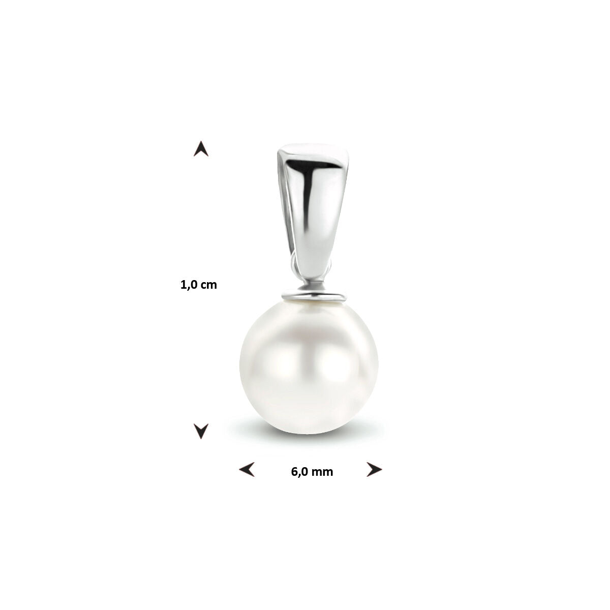 ciondolo perla oro bianco 14K
