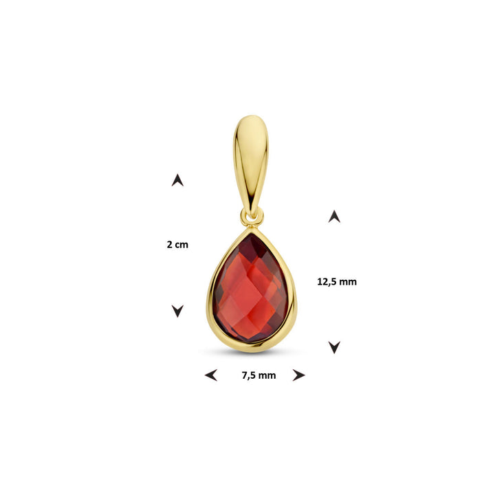 hanger granaat 14K geelgoud