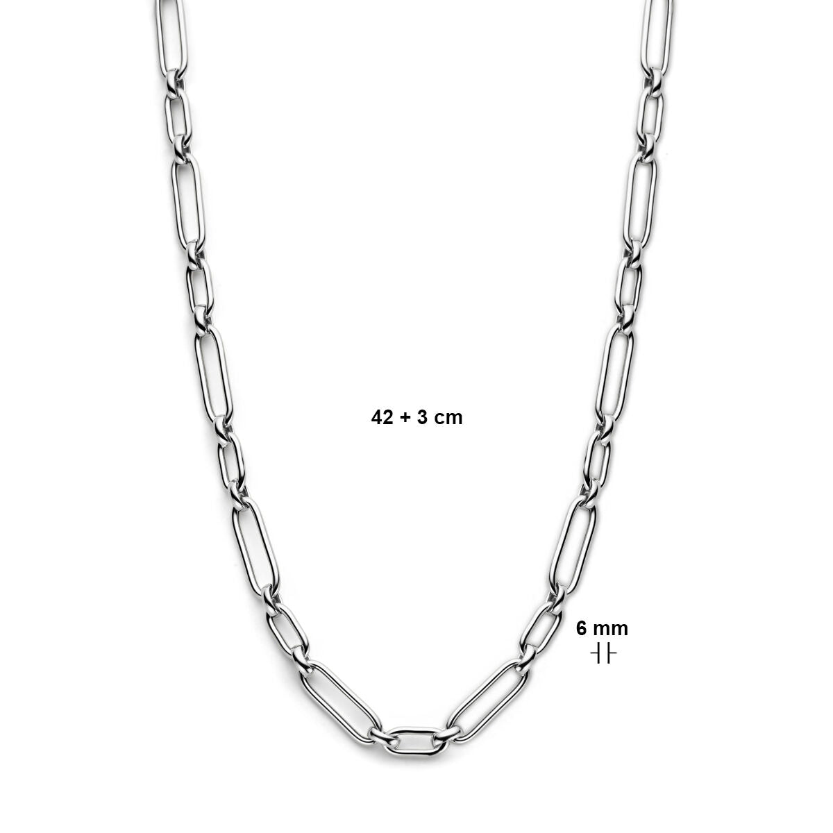 Collana da donna in argento rodiato