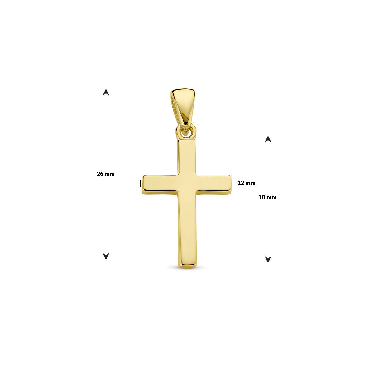 ciondolo croce oro giallo 14K