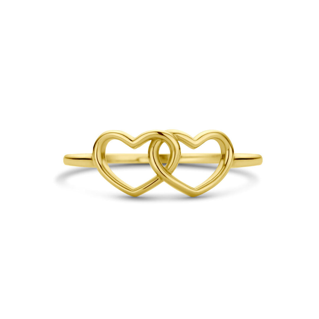 ring hartjes 14K geelgoud
