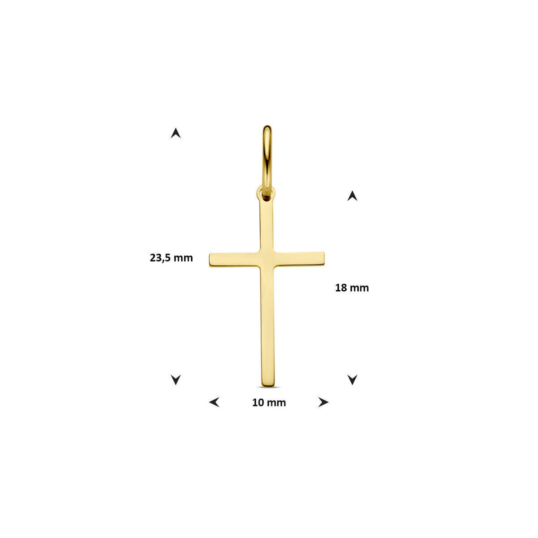 hanger kruis 14K geelgoud