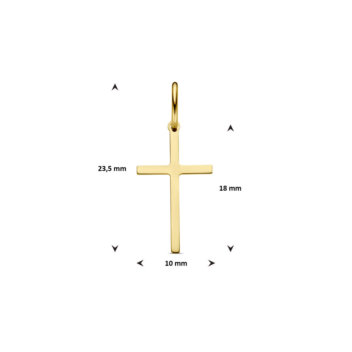 ciondolo croce oro giallo 14K