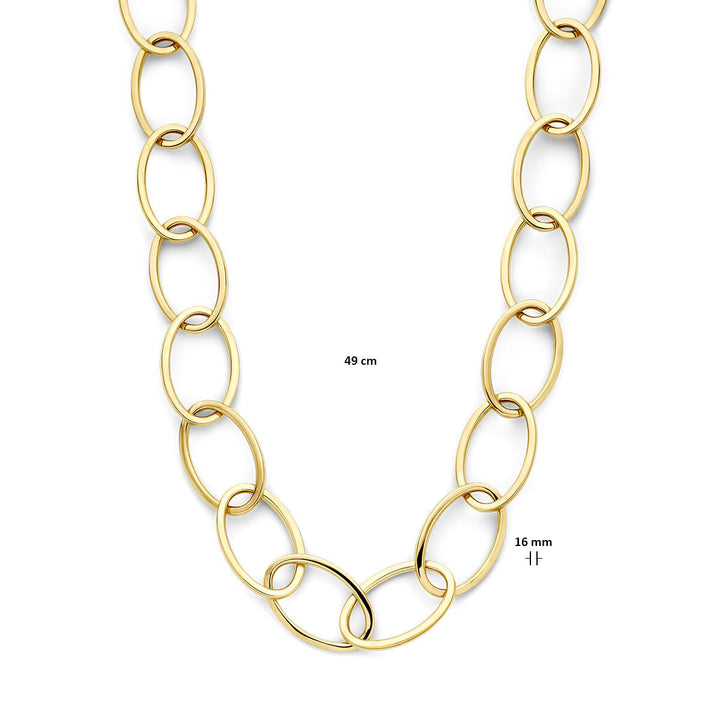 collier 16 mm 50 cm 14K geelgoud