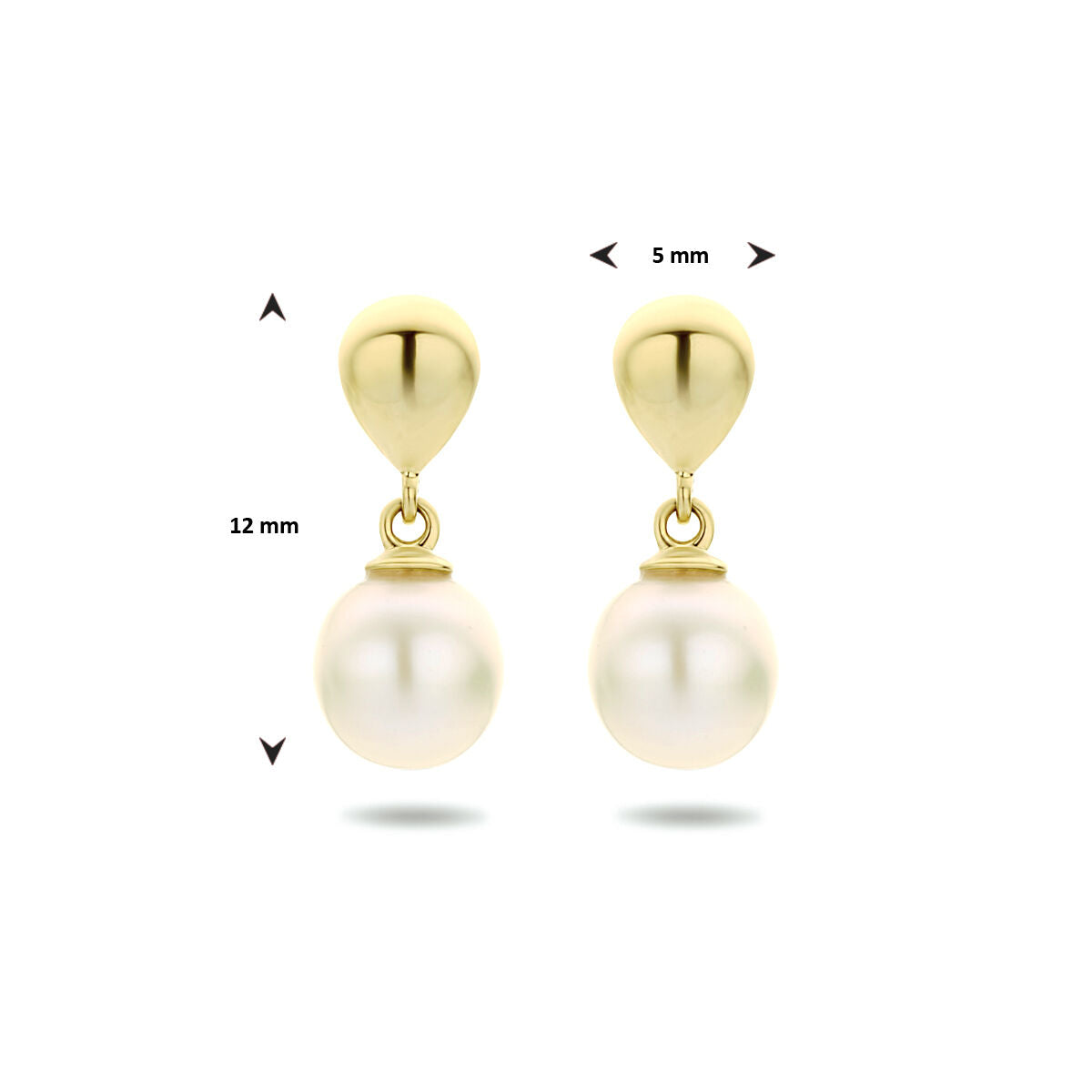 orecchini pendenti perla oro giallo 14K