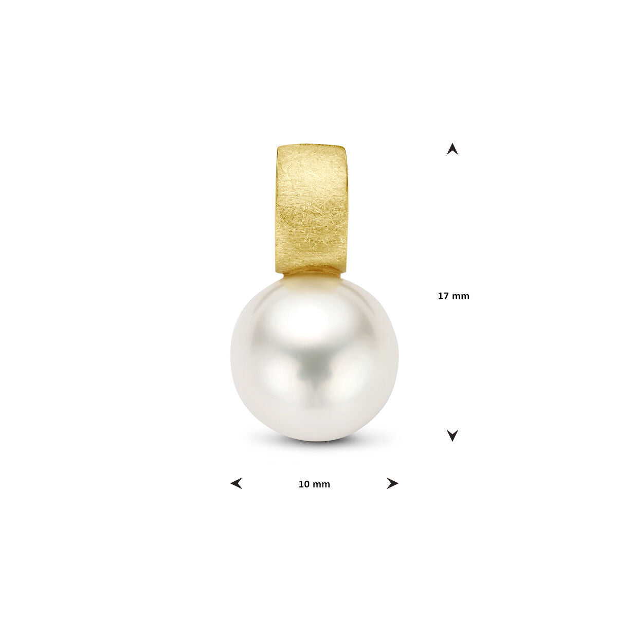 ciondolo perla graffiato oro giallo 14K