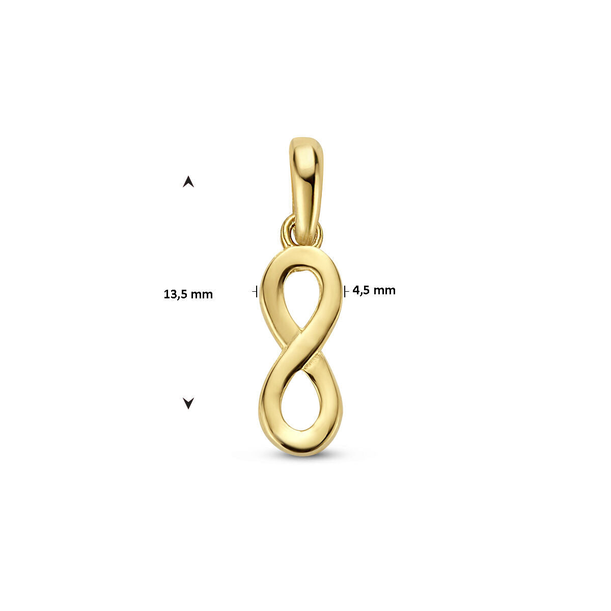 ciondolo infinity oro giallo 14K
