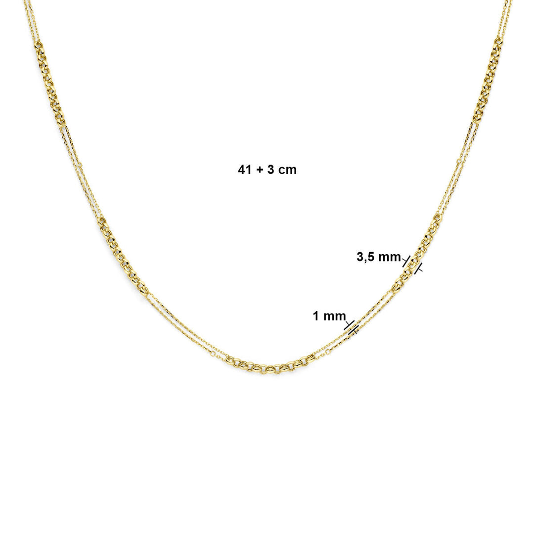 Gouden dames ketting 14K