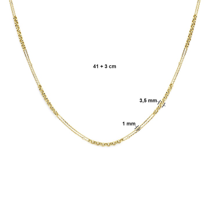 Gouden dames ketting 14K