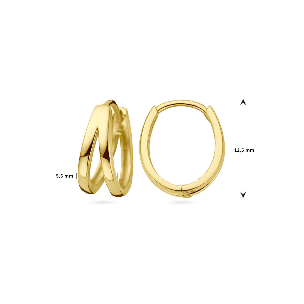 orecchini a cerchio 14K oro giallo