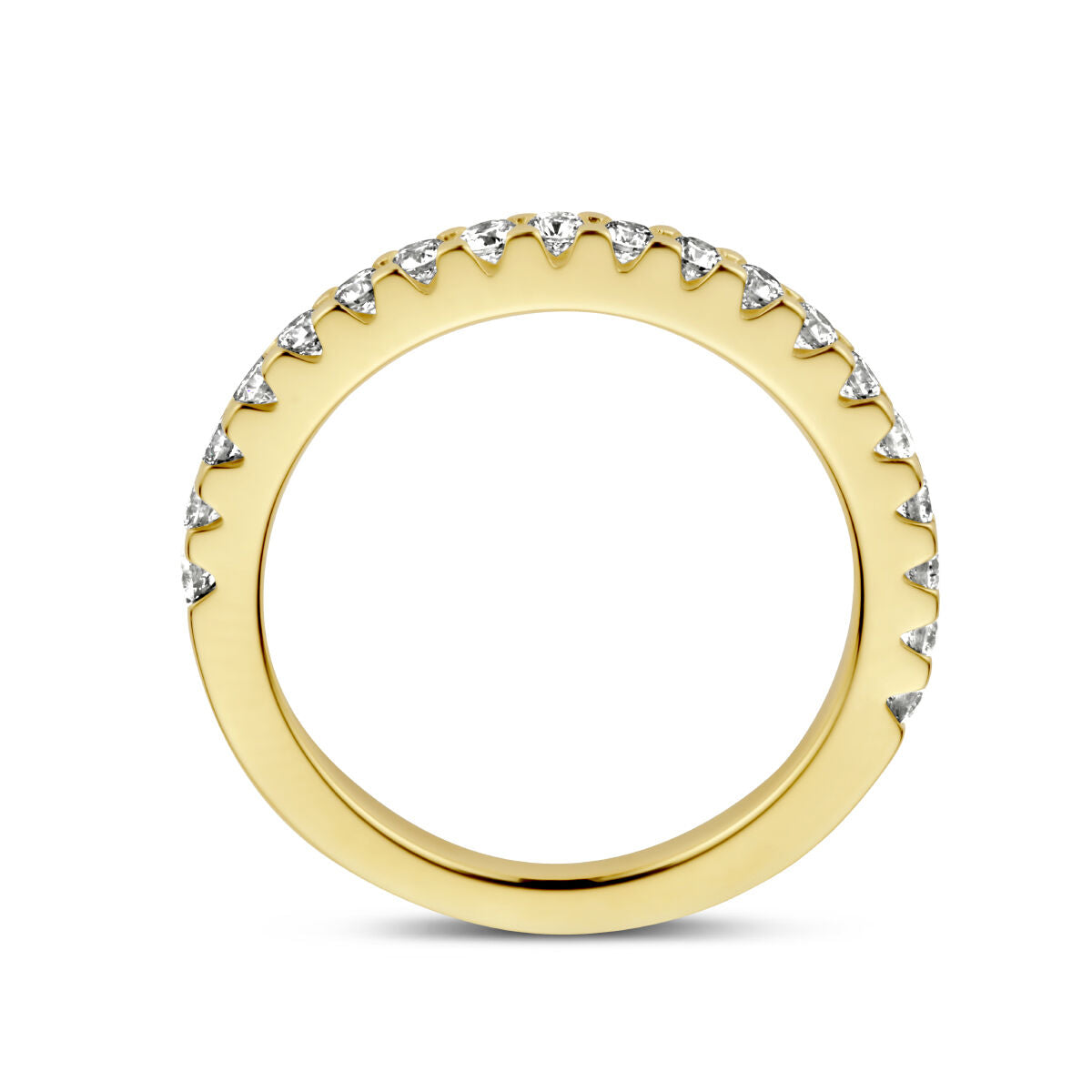anello scorrevole diamante 0,50ct h si oro giallo 14K