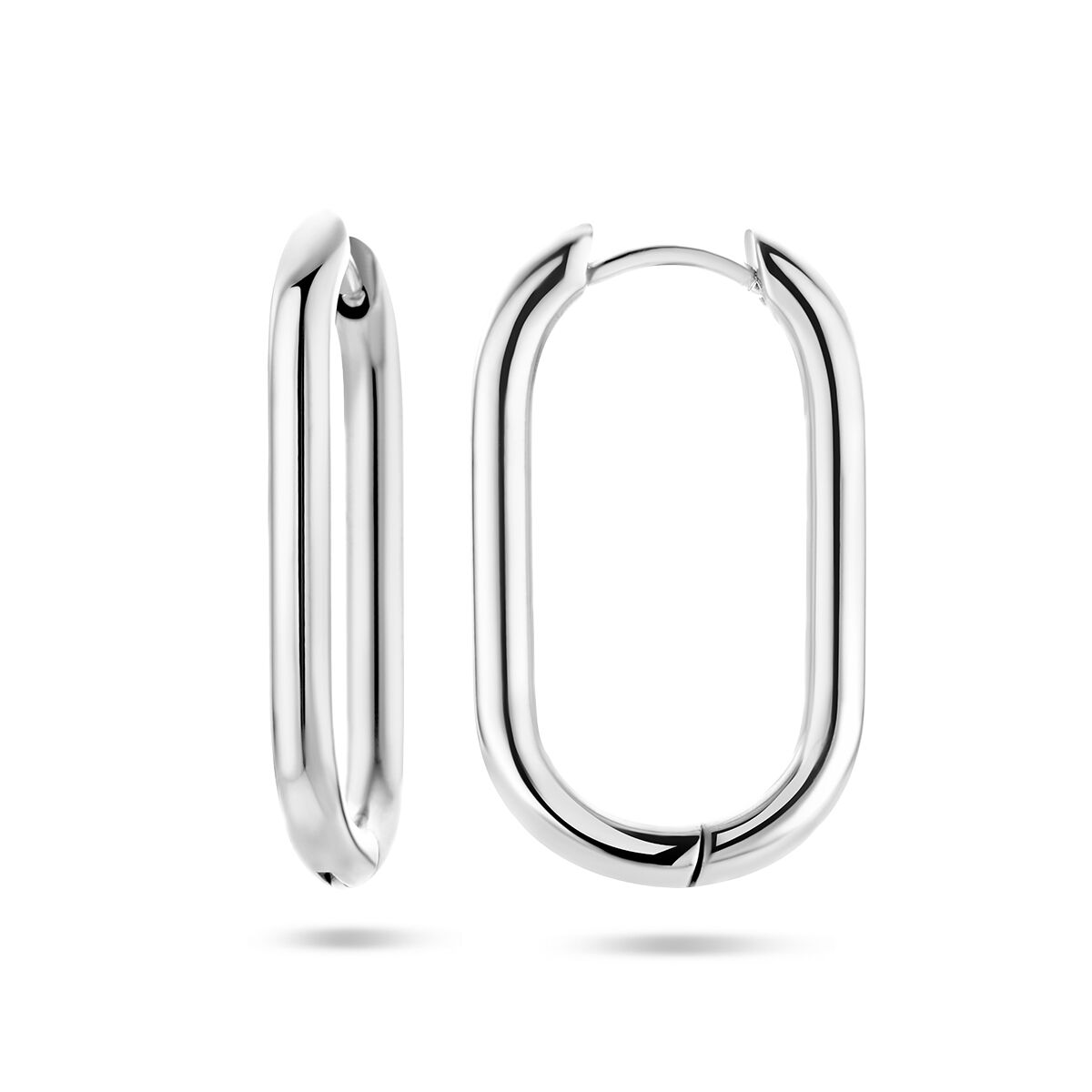orecchini a cerchio paperclip acciaio