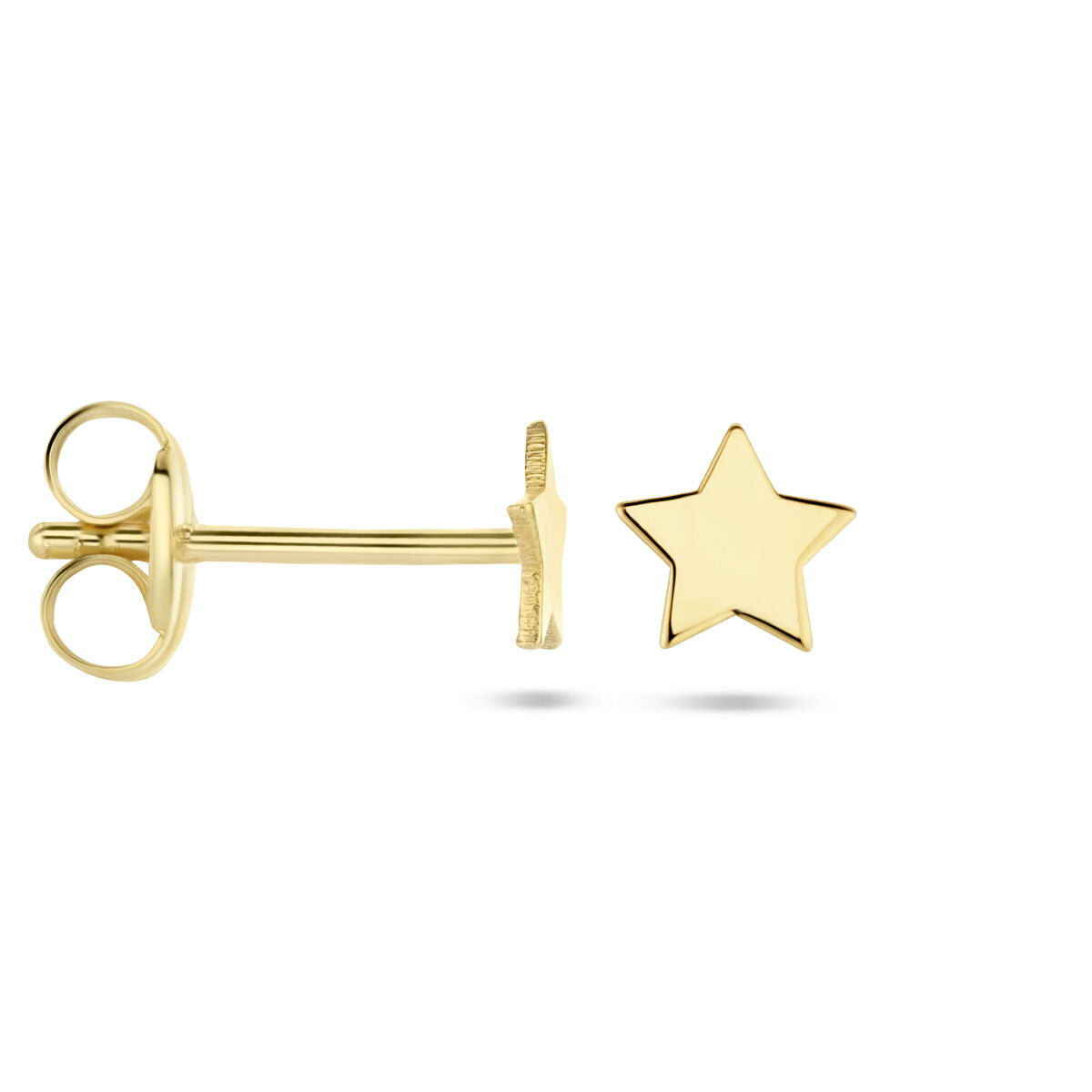 orecchini a bottone stella oro giallo 14K