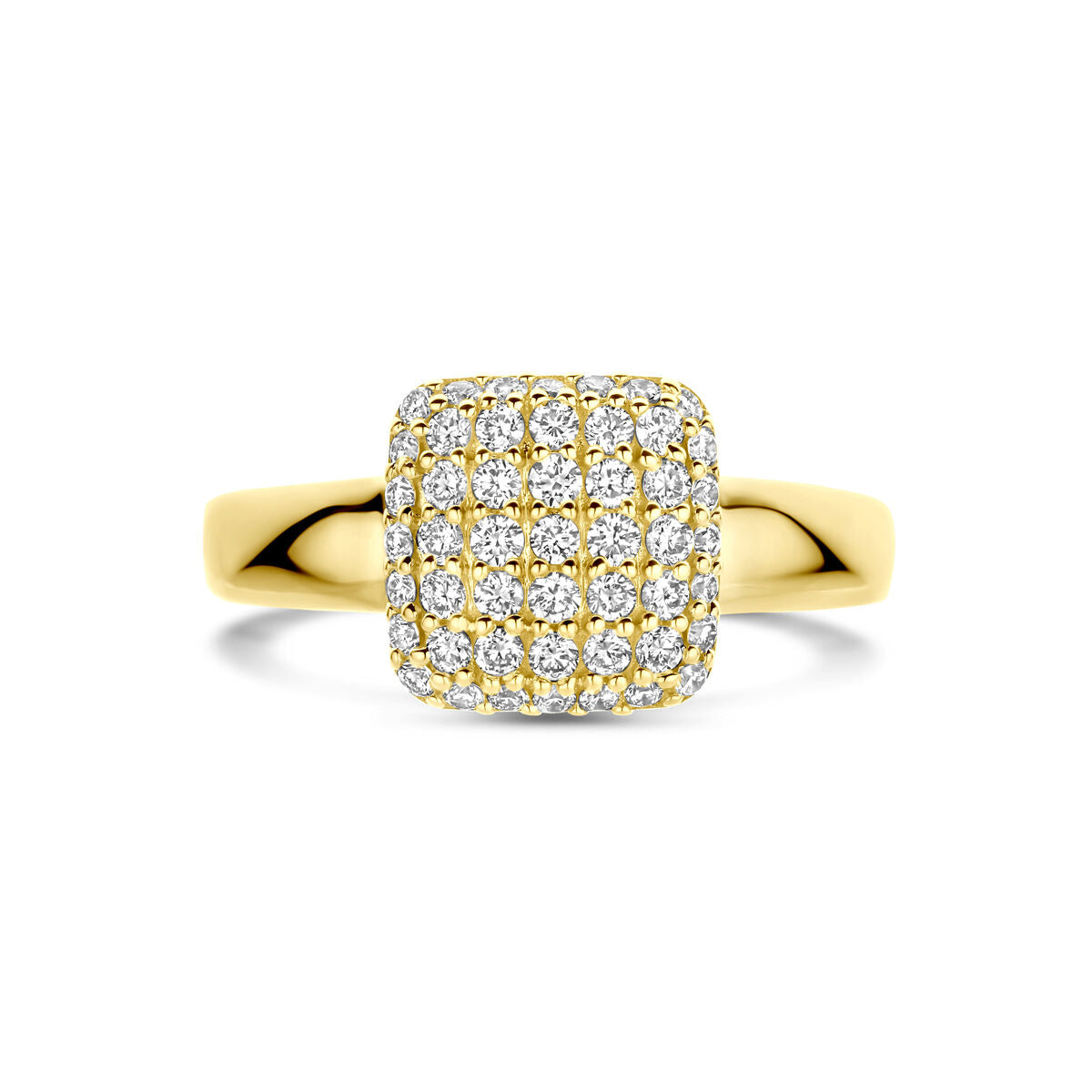 Anello da donna in oro giallo 14k con diamante lab grown da 0,50 ct