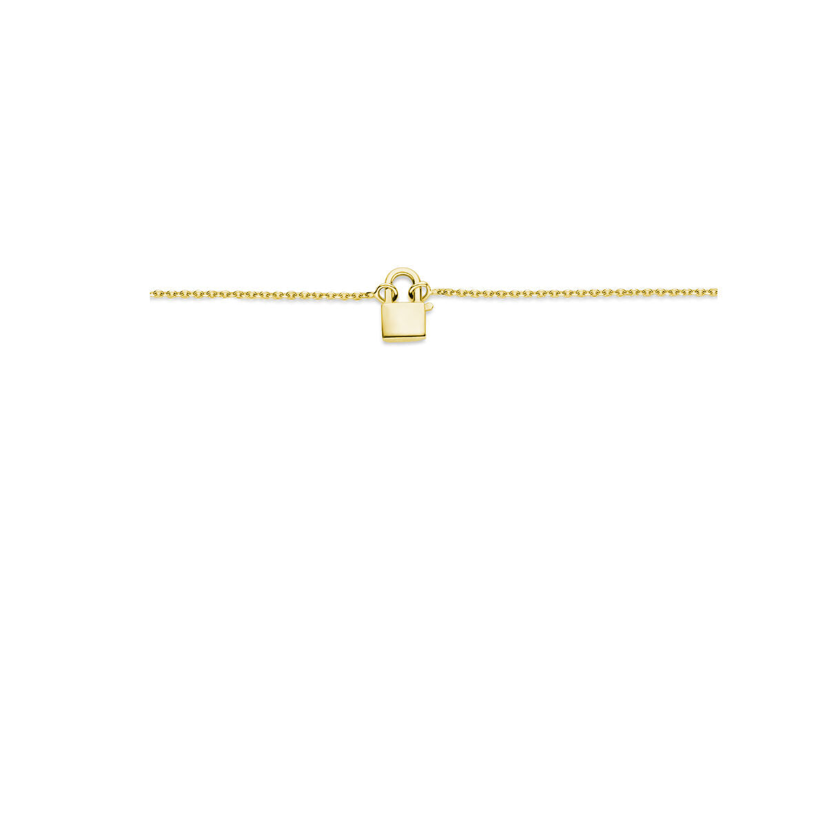 collana lucchetto 1,5 mm 46 cm 3 micron argento placcato oro (giallo)