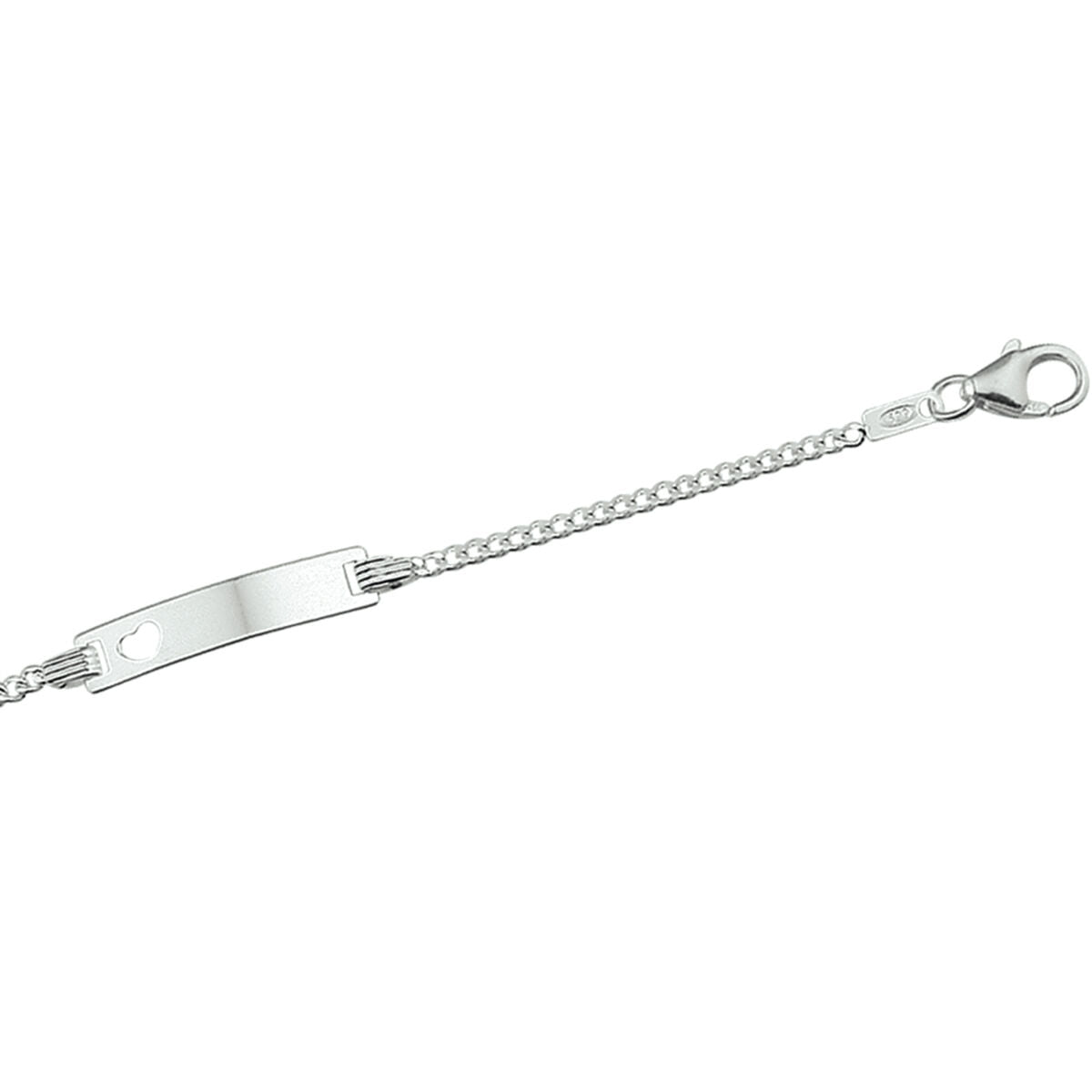 Bracciale da incidere gourmette con placca 4,2 mm 9 - 11 cm