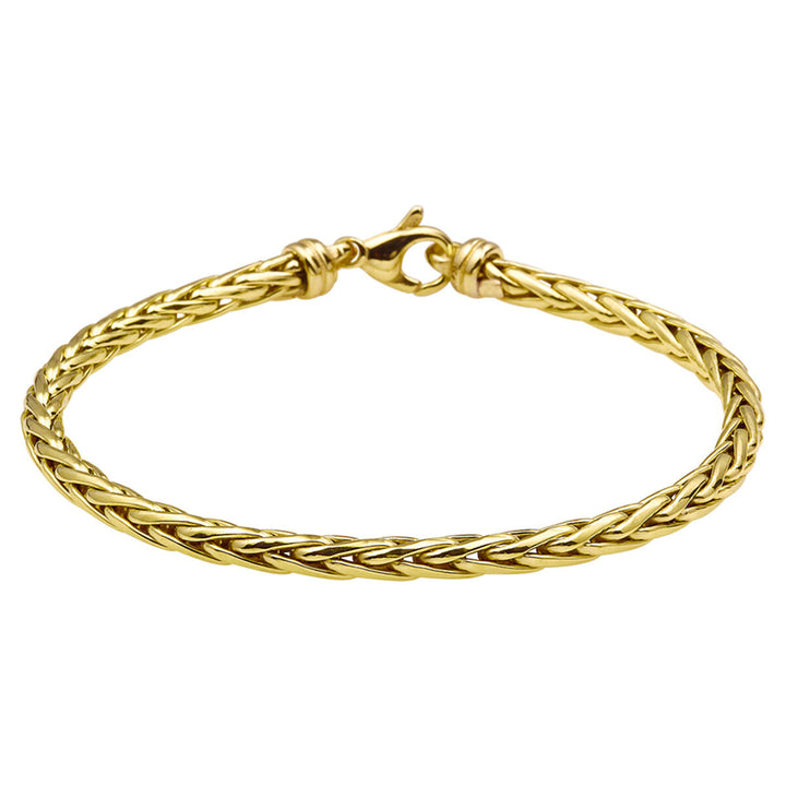 armband vossestaart 4,0 mm 19 cm Zilgold (geelgoud met zilverkern)