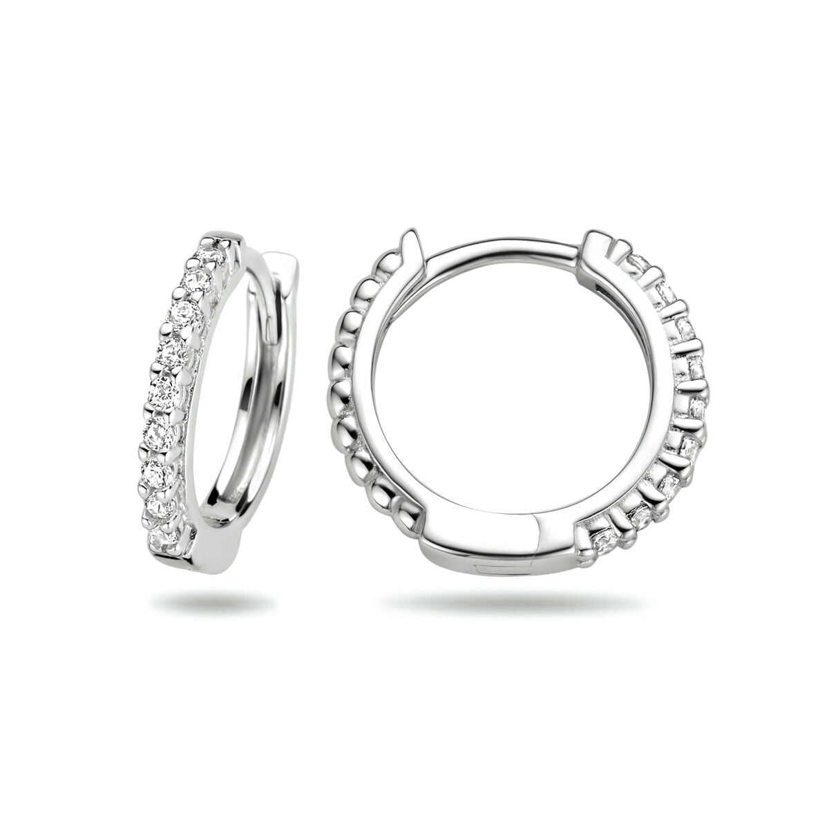 cerchi a scatto zirconia argento rodiato