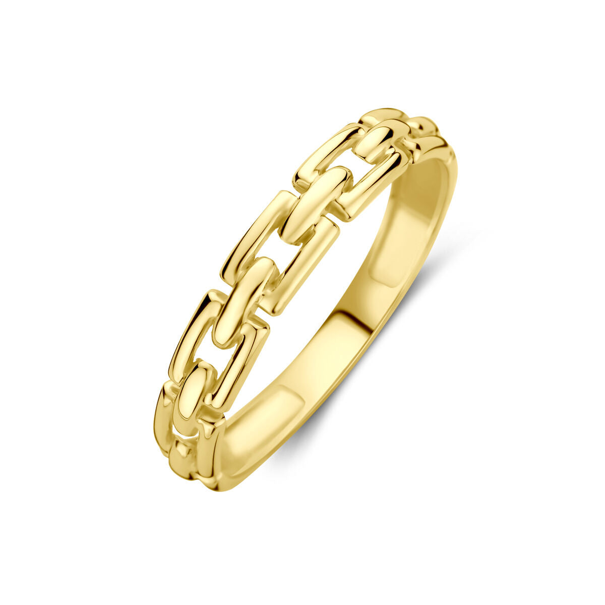 anello in oro giallo 14K con motivo a catena