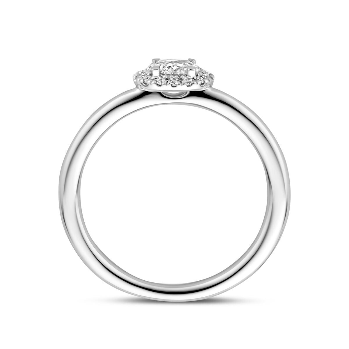 anello diamante 0.24ct h si 14K oro bianco