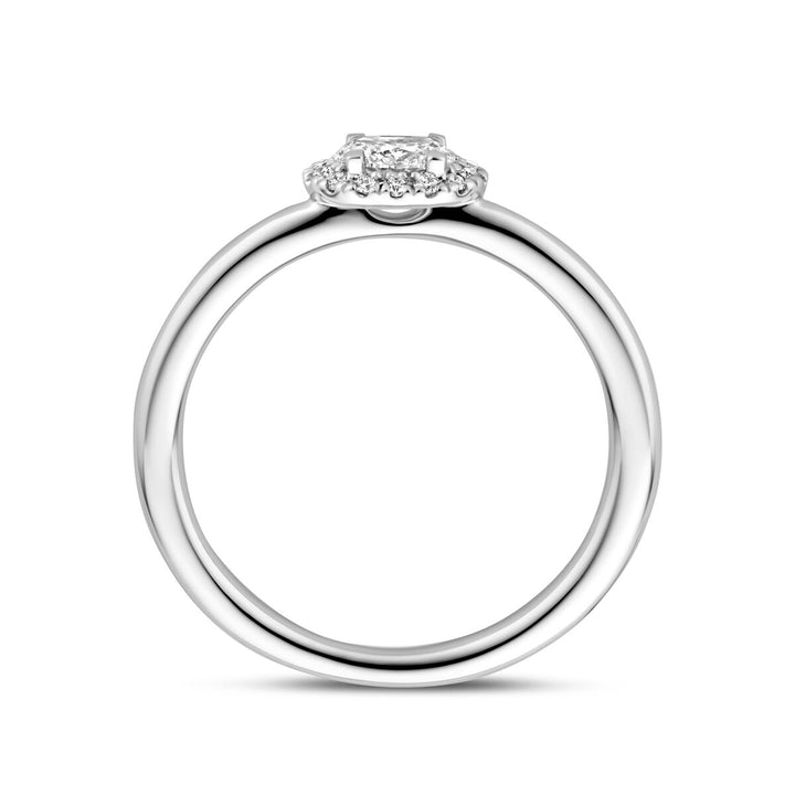 anello diamante 0.24ct h si 14K oro bianco