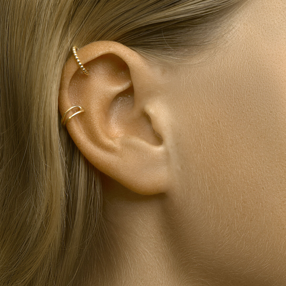 earcuff singolo in oro giallo 14K
