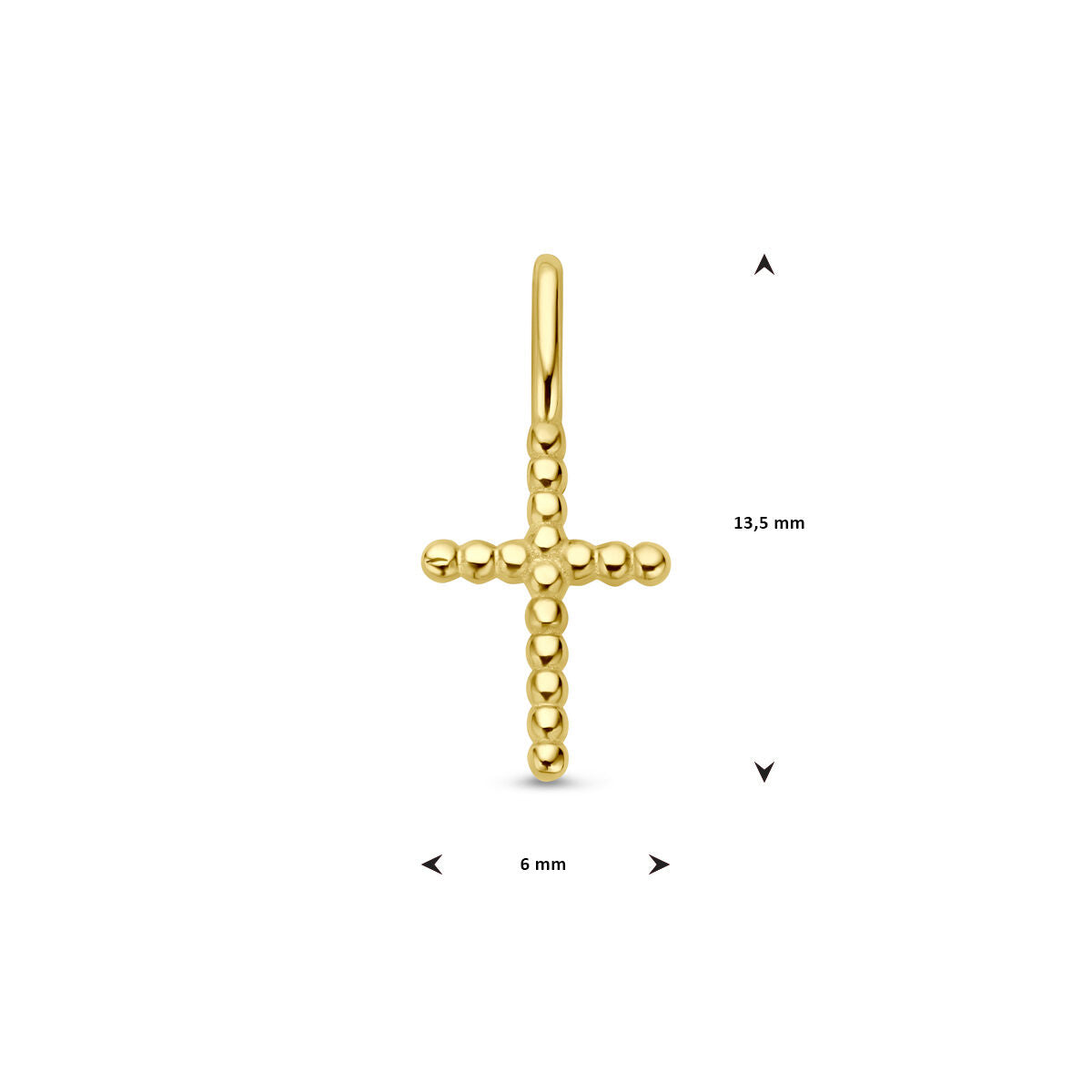 ciondolo croce oro giallo 14K
