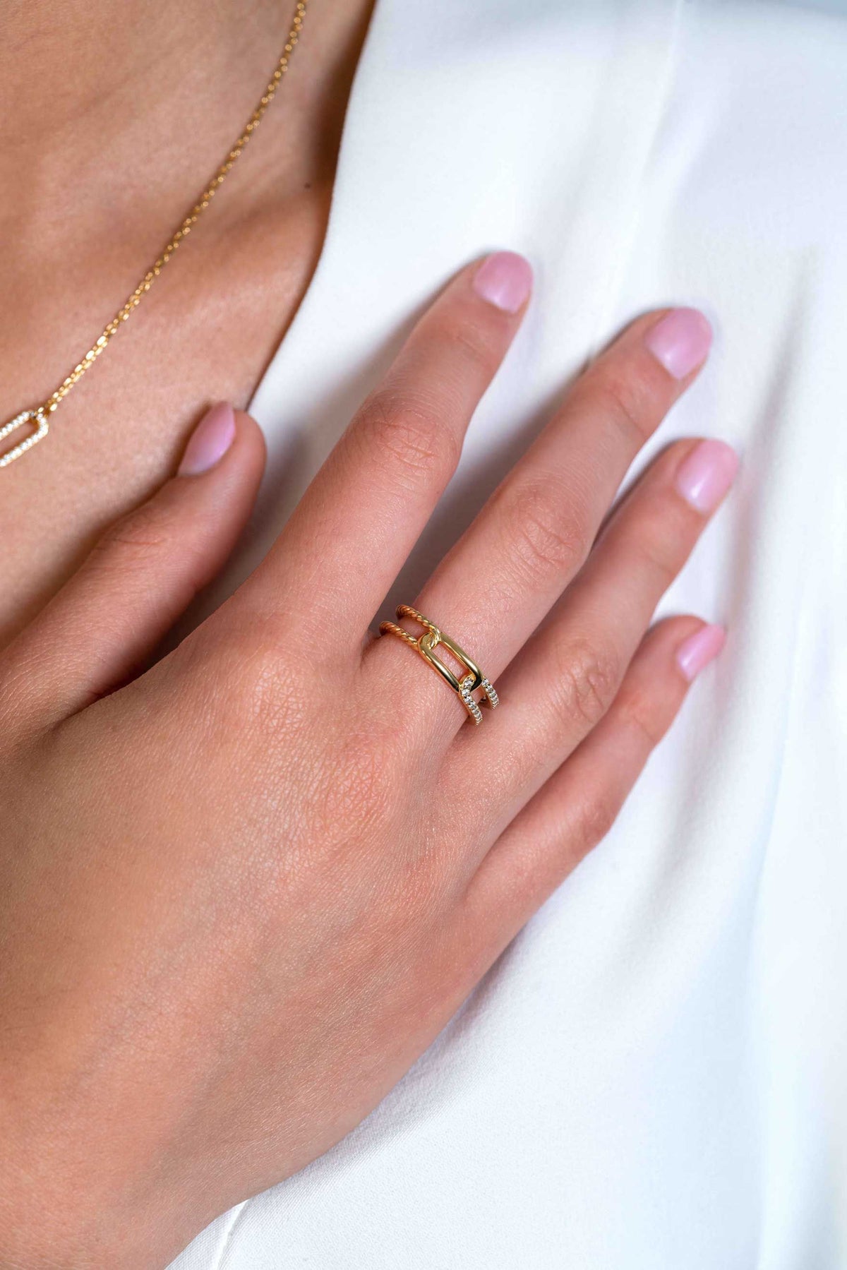 Zinzi Anello Placcato Oro Zir2330 Y