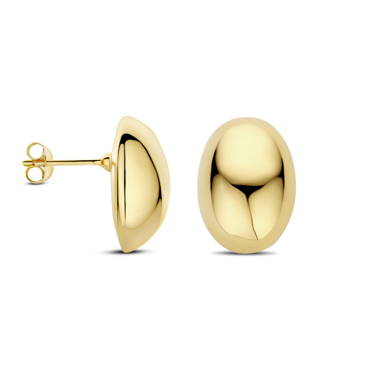 orecchini a bottone 19 mm 1 micron argento dorato (giallo)