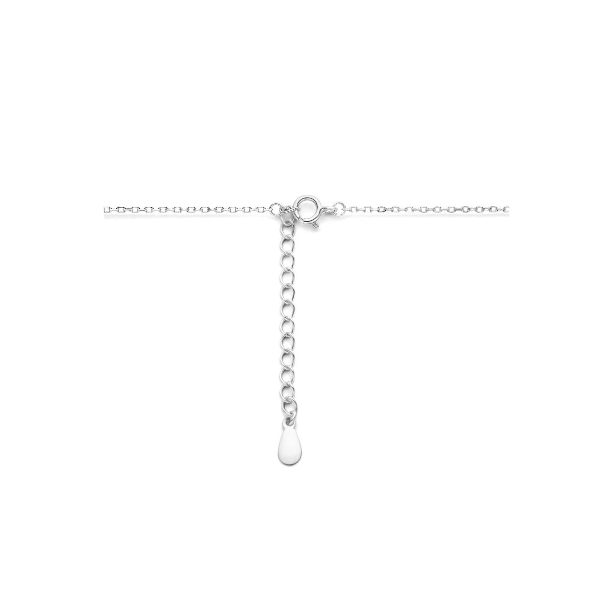 Collana perla 41 + 4 cm argento rodiato