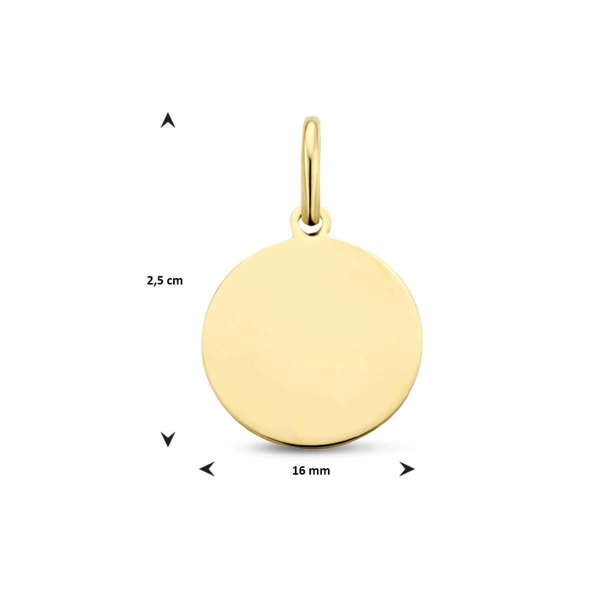 ciondolo da incidere tondo 3 micron argento dorato (giallo)