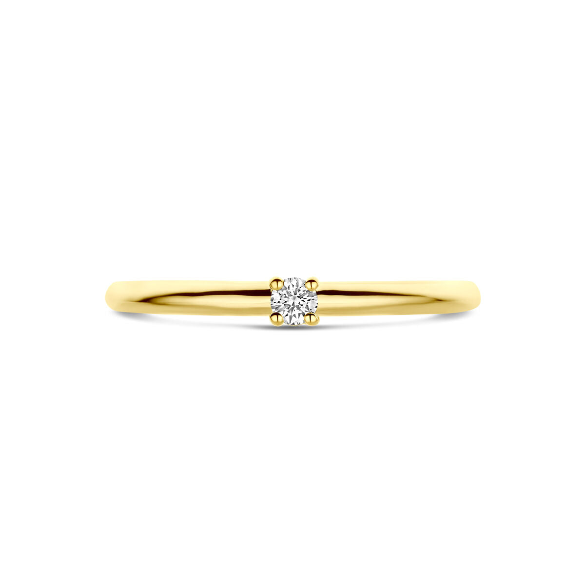 anello diamante 0.05ct h si oro giallo 14K