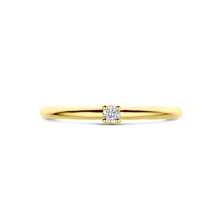 ring diamant 0.05ct h si 14K geelgoud