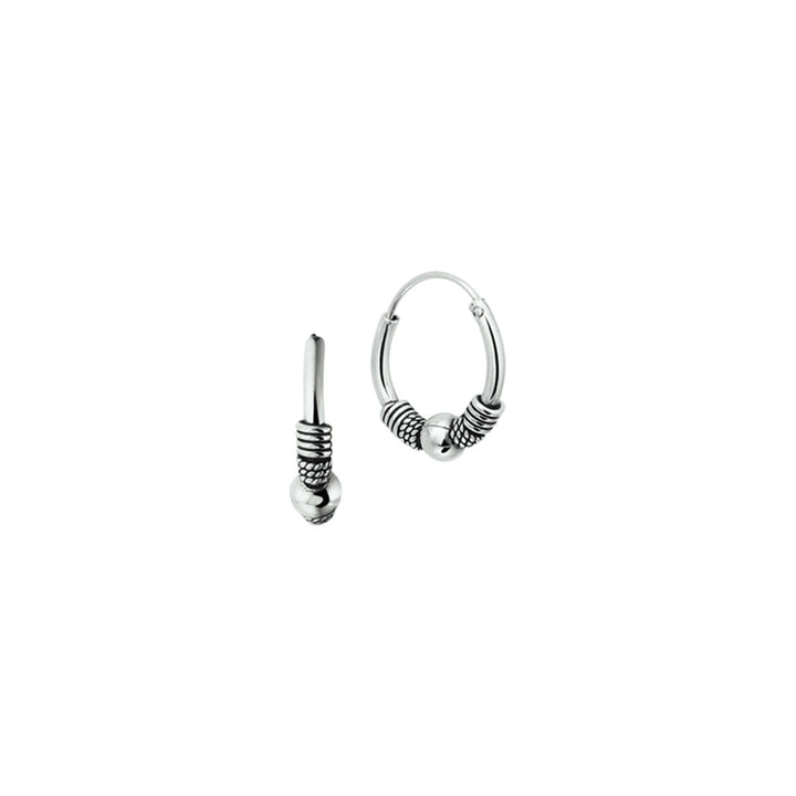 oorringen oxi bali 4,0 mm zilver geoxideerd