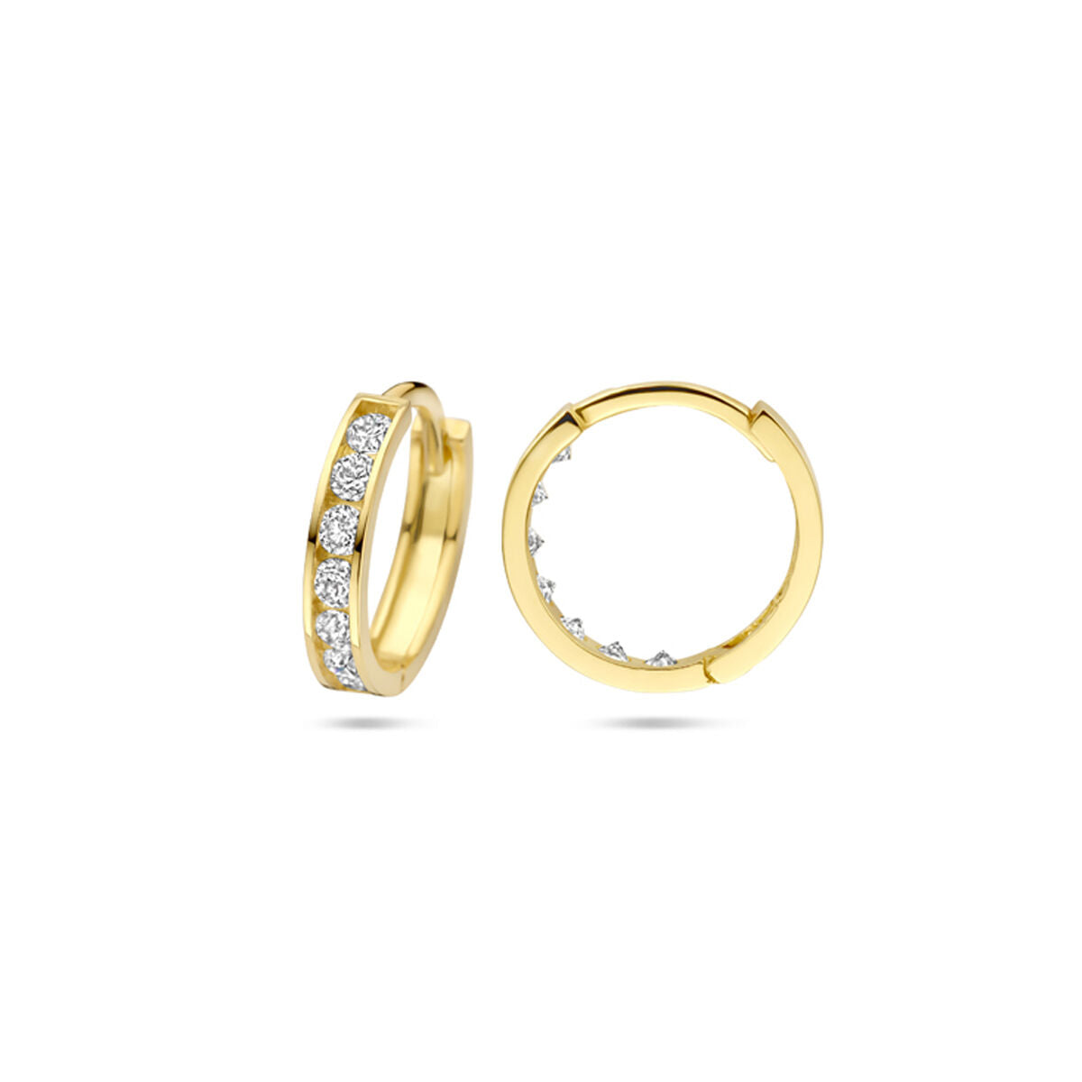 Orecchini a clip zirconia 12,5 mm 9 Karati