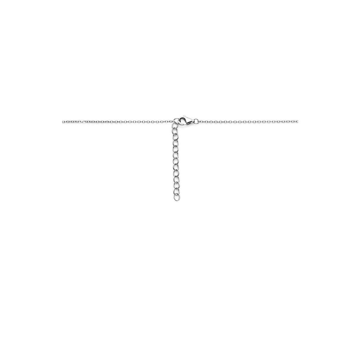collana cerchietti 41 + 4 cm argento rodiato