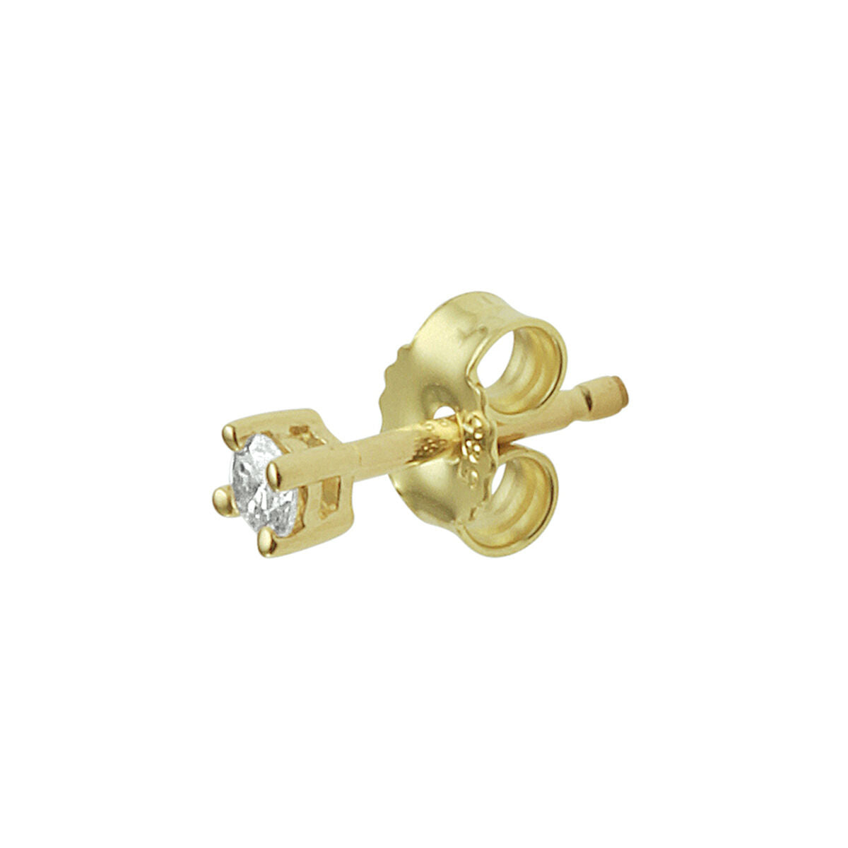 orecchino a bottone diamante 0.05ct h si per pezzo 14K oro giallo