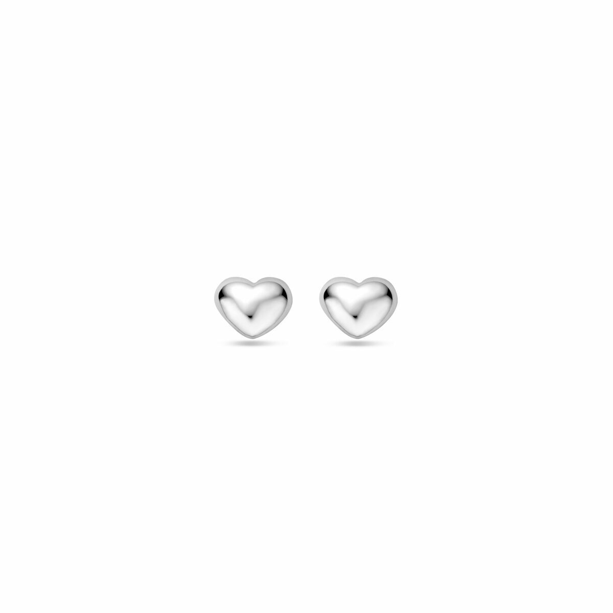 orecchini a perno cuoricino 3,5 mm argento rodiato