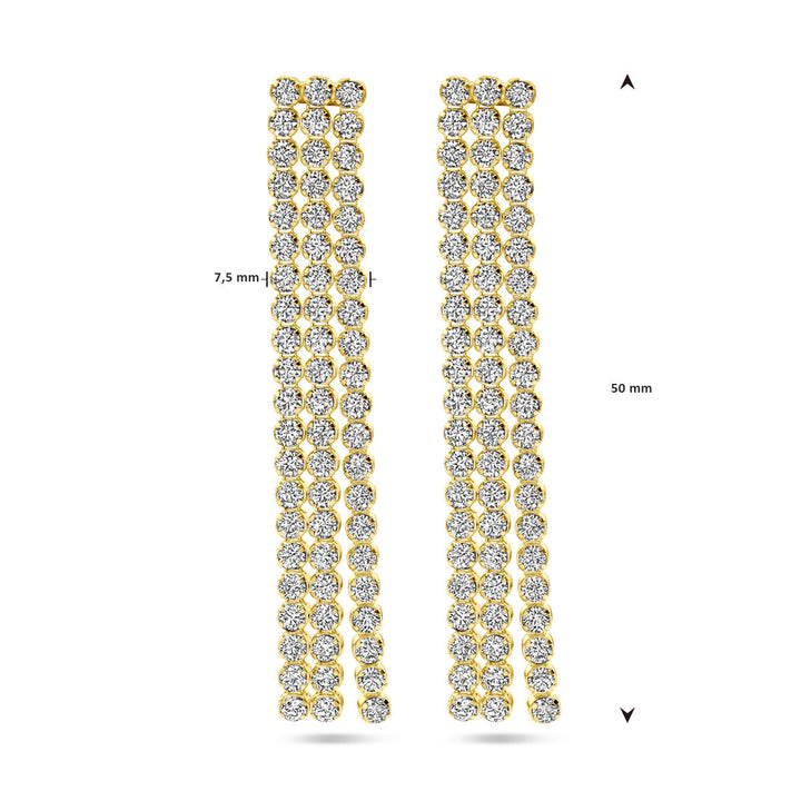 oorhangers zirkonia 1 micron zilver verguld (geel)