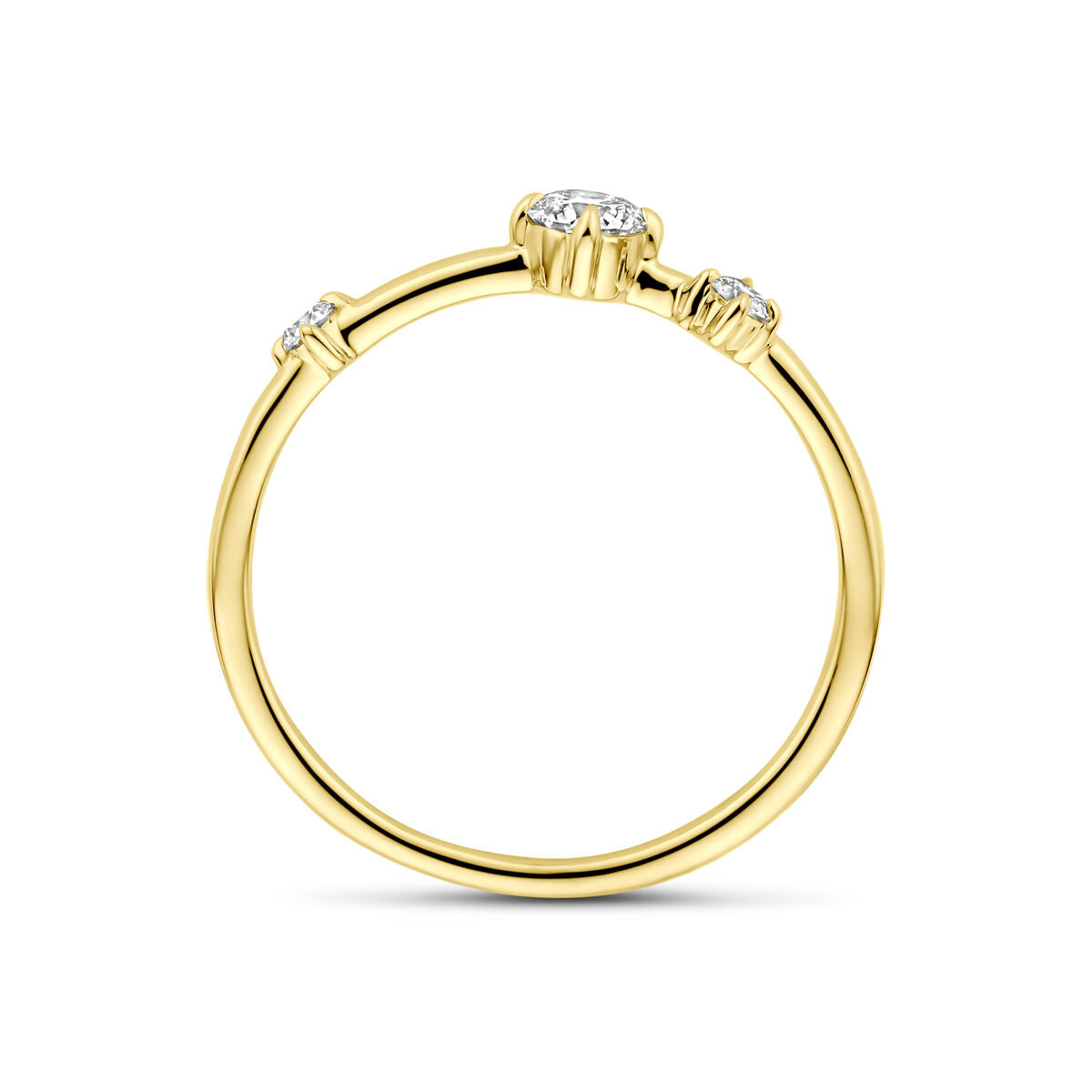 anello diamante lab grown 0.25ct h si 14K oro giallo