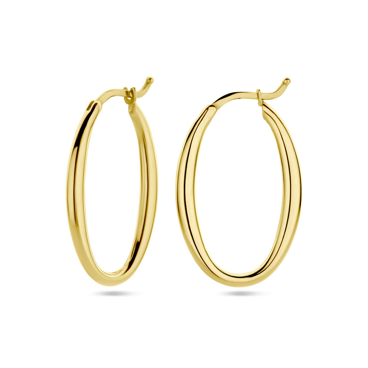 orecchini a cerchio ovali 14K oro giallo