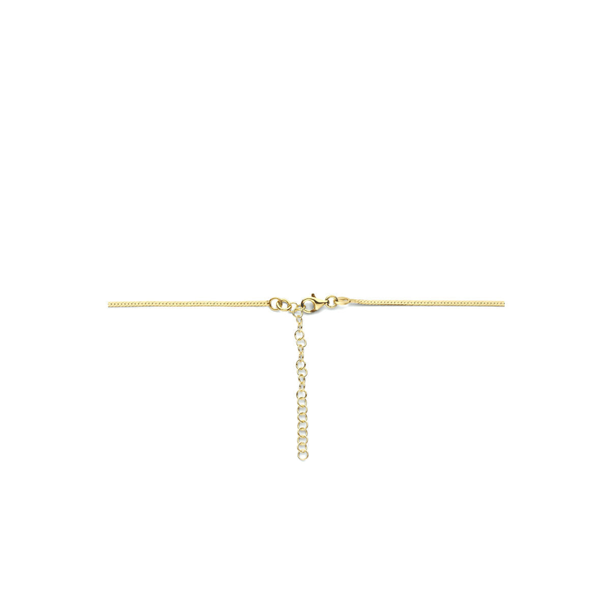 collana serpente piatta 1,7 mm 40 + 5 cm 3 micron argento dorato (giallo)