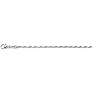 Collana bizantina in argento rodiato, 1,4 mm, con finitura a quattro facce.