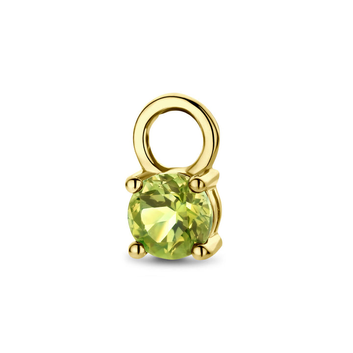 oorringhanger peridot per stuk 14K geelgoud