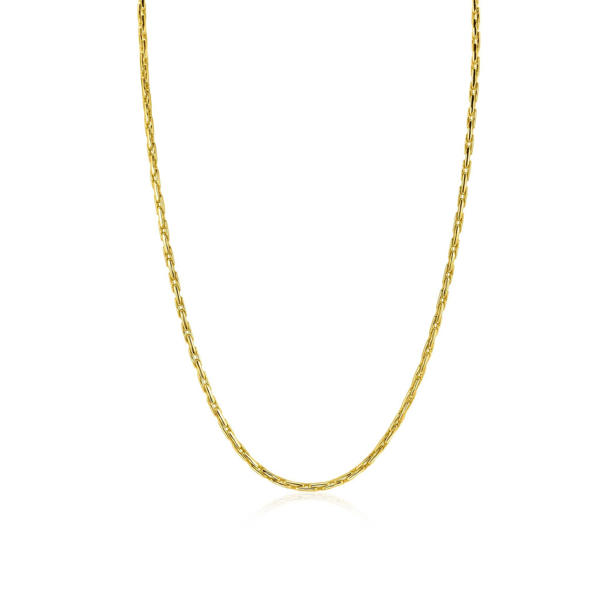 Collana in oro con maglia rolò, lunghezza 43-45 cm.