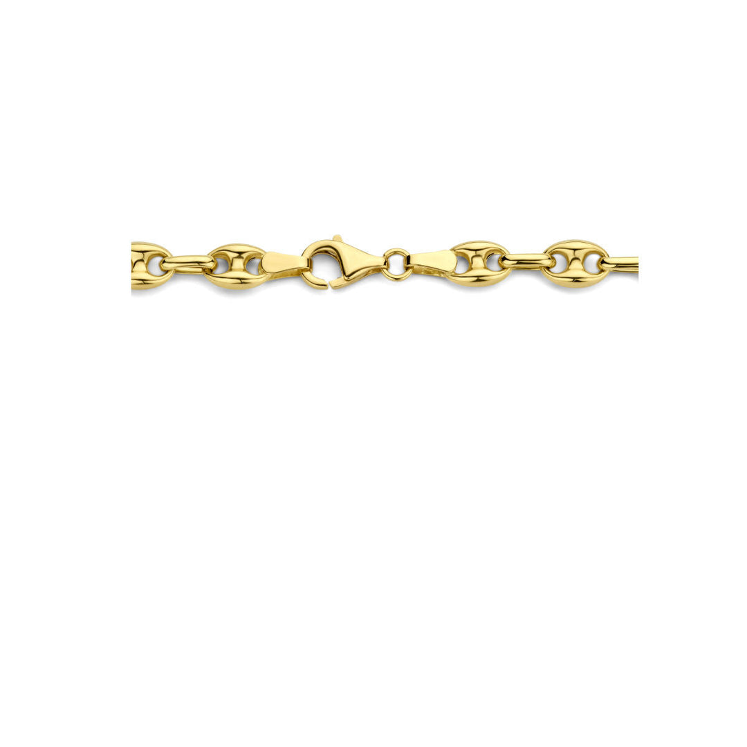 collana a chicco di caffè 5,8 mm 43 cm oro giallo 14K