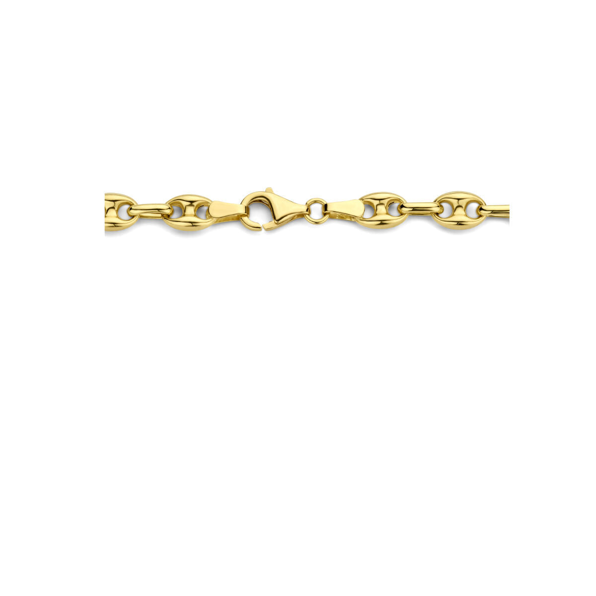 collana a chicco di caffè 5,8 mm 43 cm oro giallo 14K