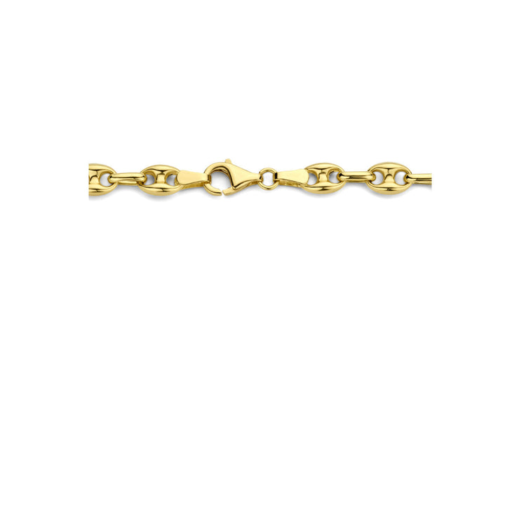 collana a chicco di caffè 5,8 mm 43 cm oro giallo 14K