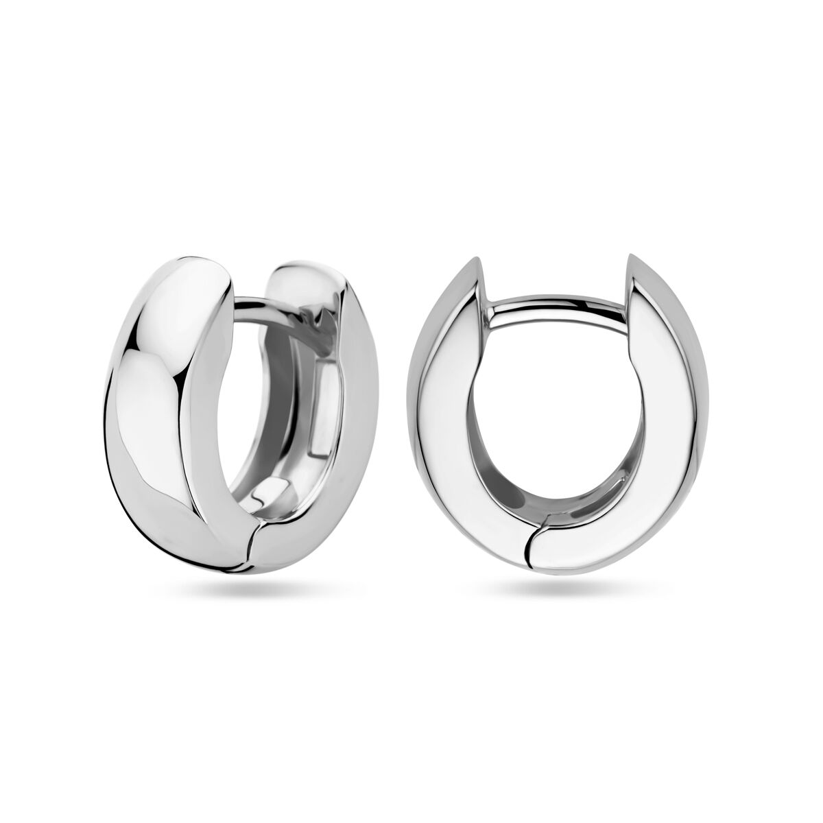 orecchini a clip 13 mm argento rodiato