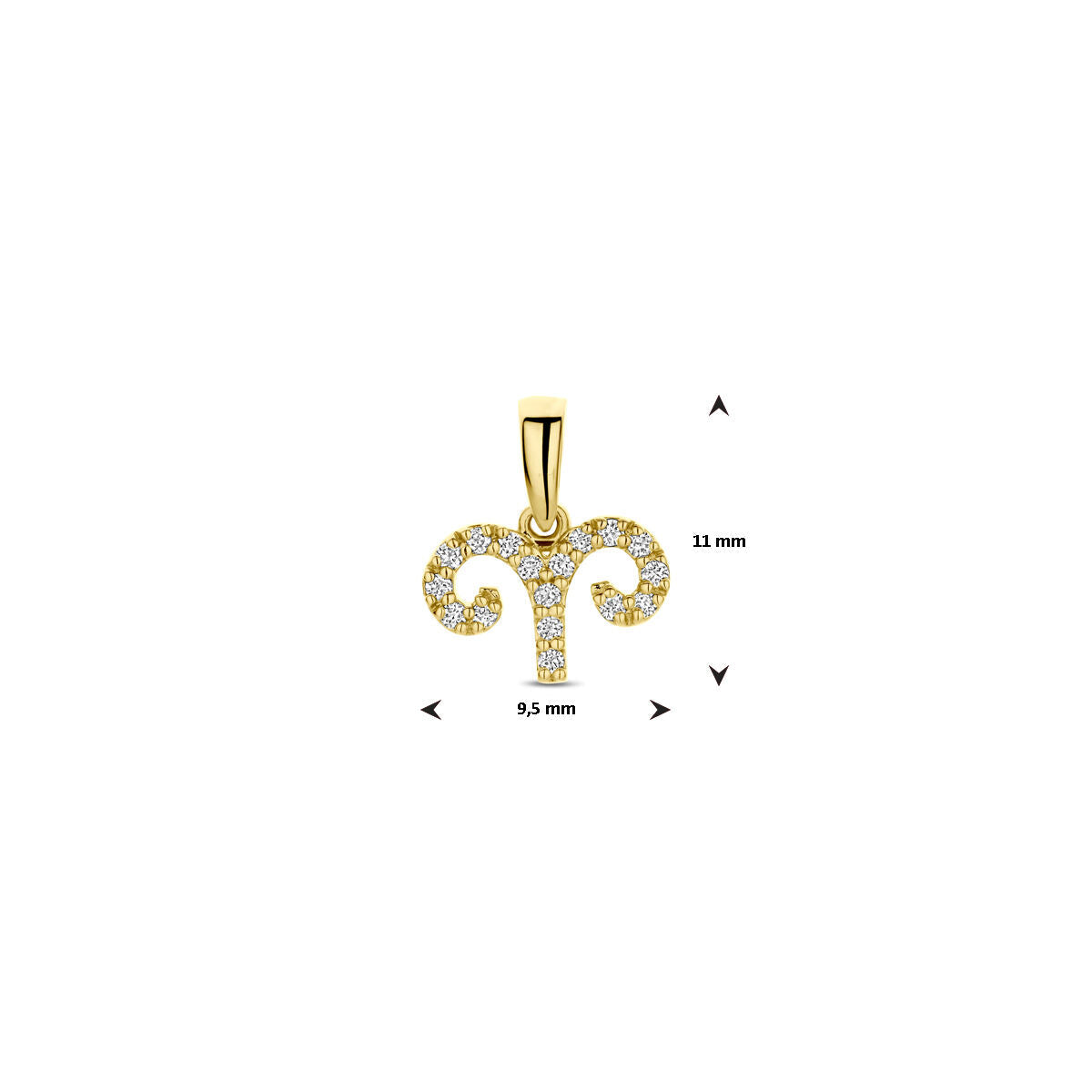 ciondolo segno zodiacale diamante h si 14K oro giallo